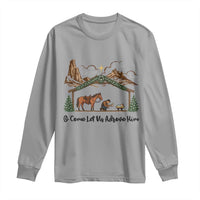 Nativity Scene Christmas Long Sleeve Shirt Cowboy Bible Scripture Verse Western - Wonder Print Shop
