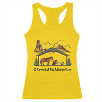 Nativity Scene Christmas Racerback Tank Top Cowboy Bible Scripture Verse Western - Wonder Print Shop