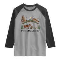 Nativity Scene Christmas Raglan Shirt Cowboy Bible Scripture Verse Western - Wonder Print Shop