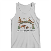Nativity Scene Christmas Tank Top Cowboy Bible Scripture Verse Western - Wonder Print Shop