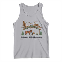 Nativity Scene Christmas Tank Top Cowboy Bible Scripture Verse Western - Wonder Print Shop