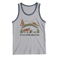 Nativity Scene Christmas Tank Top Cowboy Bible Scripture Verse Western - Wonder Print Shop