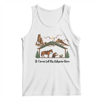 Nativity Scene Christmas Tank Top Cowboy Bible Scripture Verse Western - Wonder Print Shop