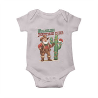Funny Santa Cowboy Baby Onesie Wrangling Christmas Cheer - Wonder Print Shop