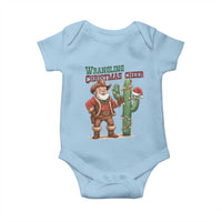 Funny Santa Cowboy Baby Onesie Wrangling Christmas Cheer - Wonder Print Shop