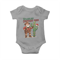Funny Santa Cowboy Baby Onesie Wrangling Christmas Cheer - Wonder Print Shop