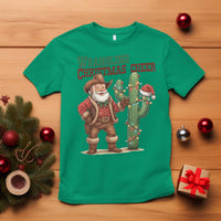 Funny Santa Cowboy T Shirt Wrangling Christmas Cheer - Wonder Print Shop