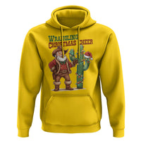 Funny Santa Cowboy Hoodie Wrangling Christmas Cheer - Wonder Print Shop