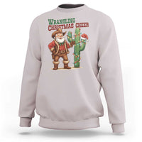 Funny Santa Cowboy Sweatshirt Wrangling Christmas Cheer - Wonder Print Shop