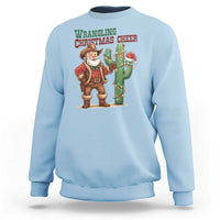 Funny Santa Cowboy Sweatshirt Wrangling Christmas Cheer - Wonder Print Shop