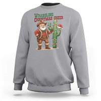 Funny Santa Cowboy Sweatshirt Wrangling Christmas Cheer - Wonder Print Shop