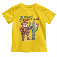Funny Santa Cowboy Toddler T Shirt Wrangling Christmas Cheer - Wonder Print Shop