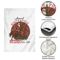 Cowboy Santa Christmas Garden Flag Annual North Pole Rodeo Dec 25th - Wonder Print Shop