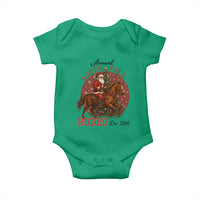 Cowboy Santa Christmas Baby Onesie Annual North Pole Rodeo Dec 25th - Wonder Print Shop