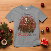Cowboy Santa Christmas T Shirt Annual North Pole Rodeo Dec 25th - Wonder Print Shop