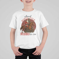 Cowboy Santa Christmas T Shirt For Kid Annual North Pole Rodeo Dec 25th - Wonder Print Shop
