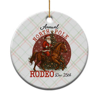 Cowboy Santa Christmas Ceramic Ornament Annual North Pole Rodeo Dec 25th - Wonder Print Shop