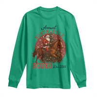 Cowboy Santa Christmas Long Sleeve Shirt Annual North Pole Rodeo Dec 25th - Wonder Print Shop