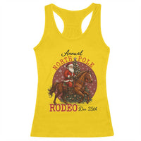 Cowboy Santa Christmas Racerback Tank Top Annual North Pole Rodeo Dec 25th - Wonder Print Shop