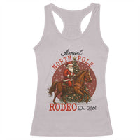 Cowboy Santa Christmas Racerback Tank Top Annual North Pole Rodeo Dec 25th - Wonder Print Shop