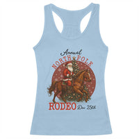 Cowboy Santa Christmas Racerback Tank Top Annual North Pole Rodeo Dec 25th - Wonder Print Shop