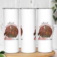 Cowboy Santa Christmas Skinny Tumbler Annual North Pole Rodeo Dec 25th - Wonder Print Shop