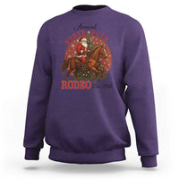 Cowboy Santa Christmas Sweatshirt Annual North Pole Rodeo Dec 25th - Wonder Print Shop