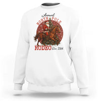Cowboy Santa Christmas Sweatshirt Annual North Pole Rodeo Dec 25th - Wonder Print Shop