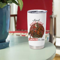 Cowboy Santa Christmas Tumbler Cup Annual North Pole Rodeo Dec 25th - Wonder Print Shop