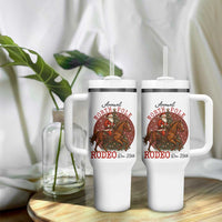Cowboy Santa Christmas Tumbler With Handle Annual North Pole Rodeo Dec 25th - Wonder Print Shop