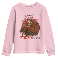Cowboy Santa Christmas Youth Sweatshirt Annual North Pole Rodeo Dec 25th - Wonder Print Shop
