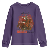 Cowboy Santa Christmas Youth Sweatshirt Annual North Pole Rodeo Dec 25th - Wonder Print Shop