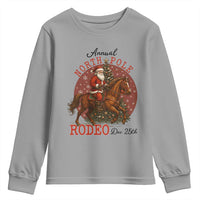 Cowboy Santa Christmas Youth Sweatshirt Annual North Pole Rodeo Dec 25th - Wonder Print Shop