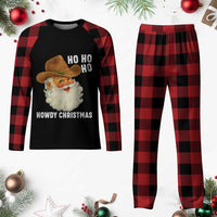 Cowboy Santa Christmas Plaid Pajama Set Ho Ho Ho Howdy Christmas - Wonder Print Shop