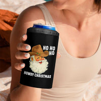 Cowboy Santa Christmas 4 in 1 Can Cooler Tumbler Ho Ho Ho Howdy Christmas - Wonder Print Shop