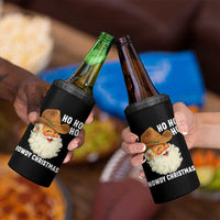 Cowboy Santa Christmas 4 in 1 Can Cooler Tumbler Ho Ho Ho Howdy Christmas - Wonder Print Shop