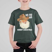 Cowboy Santa Christmas T Shirt For Kid Ho Ho Ho Howdy Christmas - Wonder Print Shop
