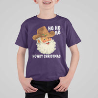 Cowboy Santa Christmas T Shirt For Kid Ho Ho Ho Howdy Christmas - Wonder Print Shop