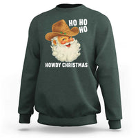 Cowboy Santa Christmas Sweatshirt Ho Ho Ho Howdy Christmas - Wonder Print Shop