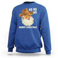 Cowboy Santa Christmas Sweatshirt Ho Ho Ho Howdy Christmas - Wonder Print Shop