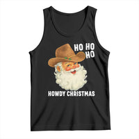 Cowboy Santa Christmas Tank Top Ho Ho Ho Howdy Christmas - Wonder Print Shop