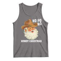 Cowboy Santa Christmas Tank Top Ho Ho Ho Howdy Christmas - Wonder Print Shop