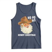 Cowboy Santa Christmas Tank Top Ho Ho Ho Howdy Christmas - Wonder Print Shop