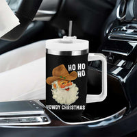 Cowboy Santa Christmas Tumbler With Handle Ho Ho Ho Howdy Christmas - Wonder Print Shop