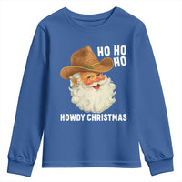 Cowboy Santa Christmas Youth Sweatshirt Ho Ho Ho Howdy Christmas - Wonder Print Shop