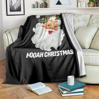 Camo Santa Christmas Throw Blanket Ho Ho Ho Hooah Christmas - Wonder Print Shop