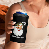 Camo Santa Christmas 4 in 1 Can Cooler Tumbler Ho Ho Ho Hooah Christmas - Wonder Print Shop