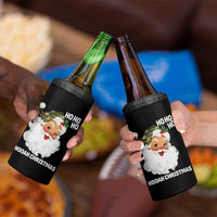 Camo Santa Christmas 4 in 1 Can Cooler Tumbler Ho Ho Ho Hooah Christmas - Wonder Print Shop