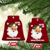 Camo Santa Christmas Ceramic Ornament Ho Ho Ho Hooah Christmas - Wonder Print Shop