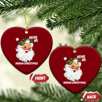 Camo Santa Christmas Ceramic Ornament Ho Ho Ho Hooah Christmas - Wonder Print Shop
